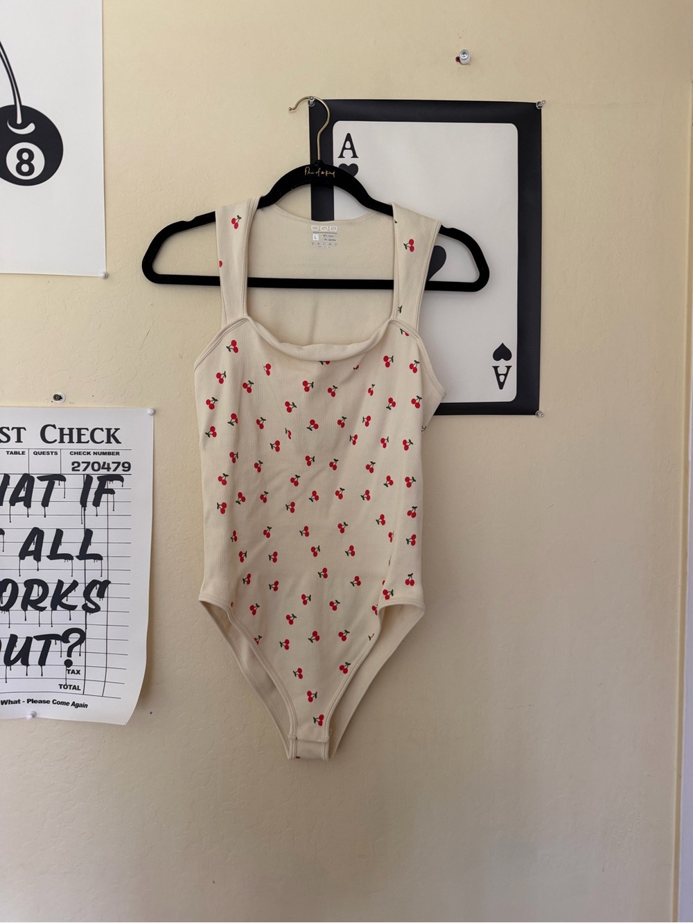 OQQ Cherry Bodysuit